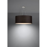 Lampe en suspension abat jour Design OTTO 70cm 6xE27 - noir