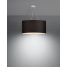 Lampe Suspendue avec abat-jour OTTO 60cm 5xE27 - noir