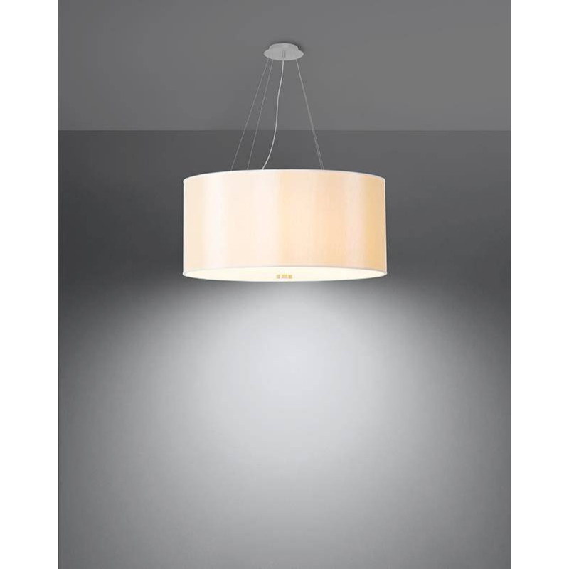 Lampe en suspension abat jour Design OTTO 60cm 5xE27 - blanc