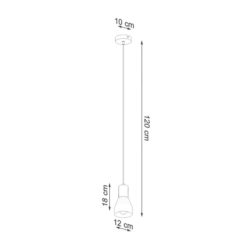 Suspension industrielle QUBIC E27 - gris / bois