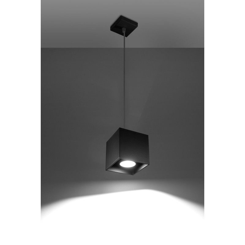 Suspension luminaire design QUAD 1 GU10 - noir