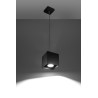 Suspension luminaire design QUAD 1 GU10 - noir