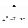 Luminaire Design suspendue PUMA LED 4x7W 3000K - noir / bois