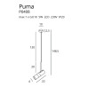 Suspension luminaire PUMA GU10 - noir / bois