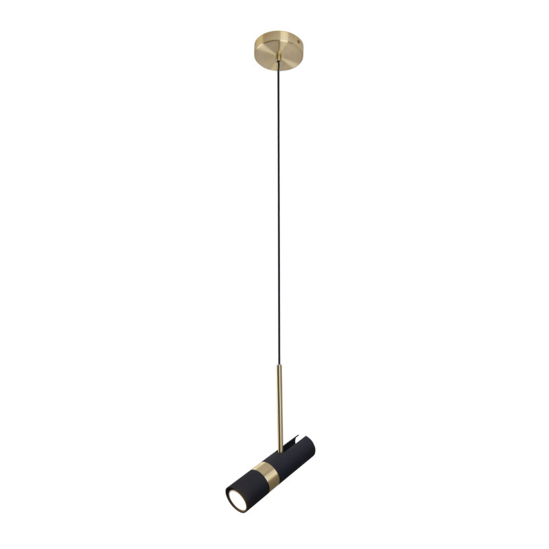 Suspension luminaire PUMA GU10 - noir / bois