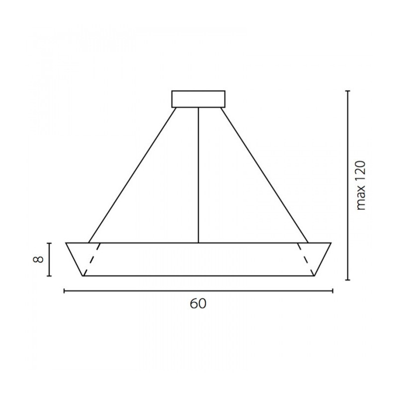 Luminaire Design suspendue Ramko MIST 60 LED 45W 3000K - blanc