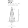 Lampe Design suspendue QUEEN LED 67W 3000K DIM - chrome