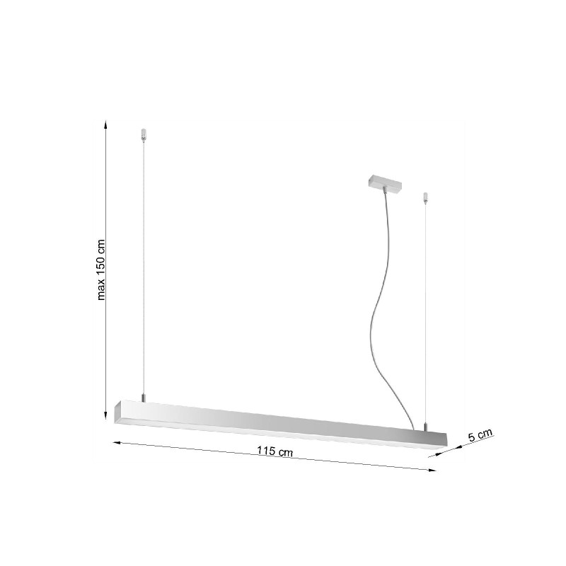 Luminaire Design suspendue PINNE LED 38W 3000K - aluminium