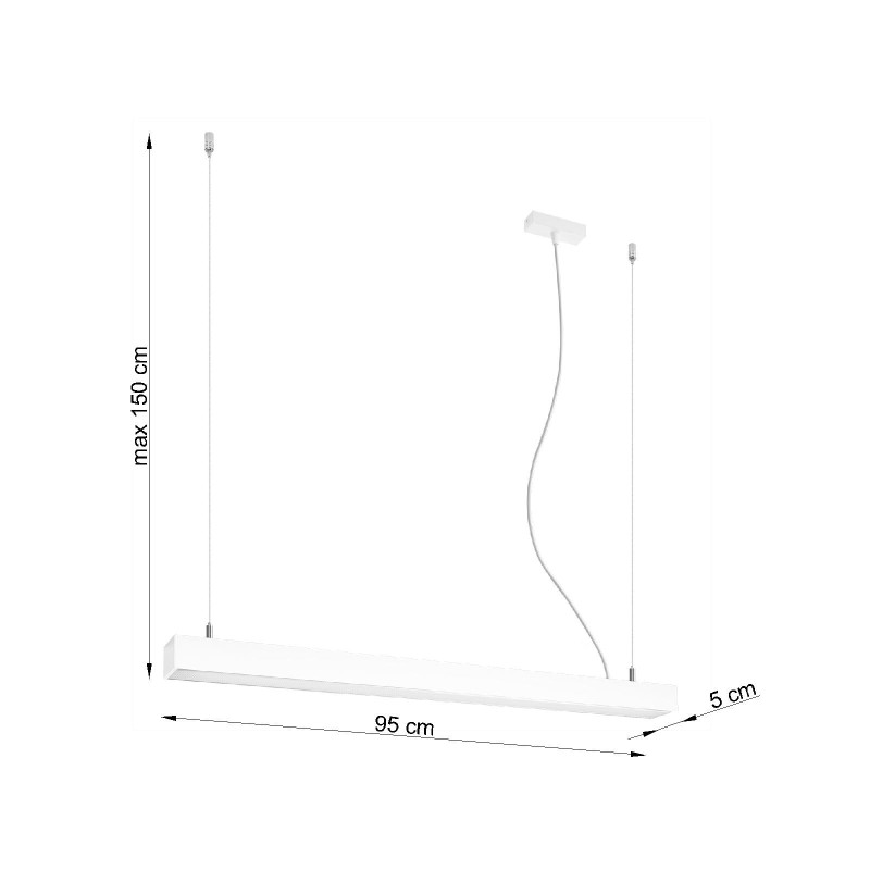 Lampe Design suspendue PINNE LED 31W 4000K - blanc