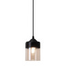 Suspension luminaire design PORTO E14 - noir / transparent