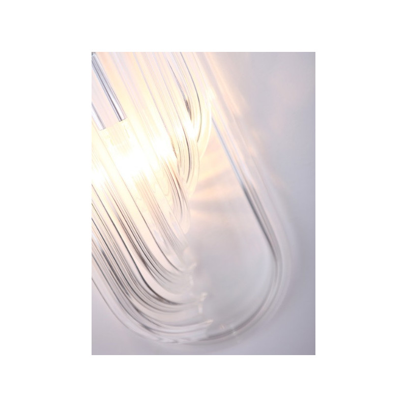 Lampe suspendue PLAZA 5xE14 - chrome / transparent Cristal