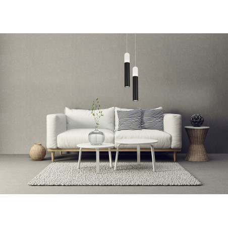 Lampe Design suspendue FANO 3 LED noir / blanc