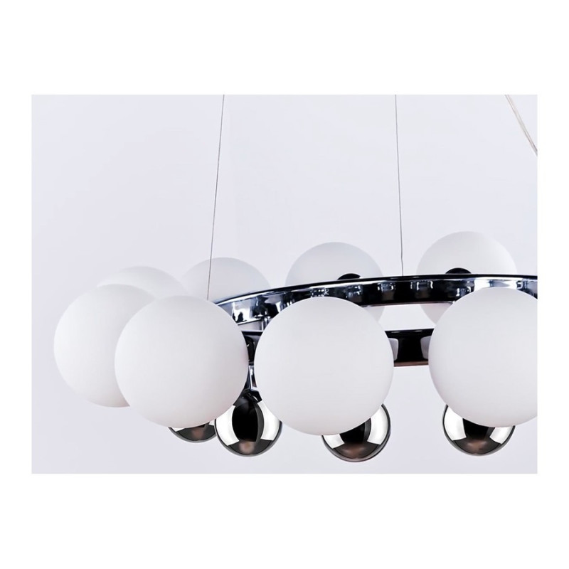 Suspension luminaire ESPERANZA G9 12x40W blanc, chrome