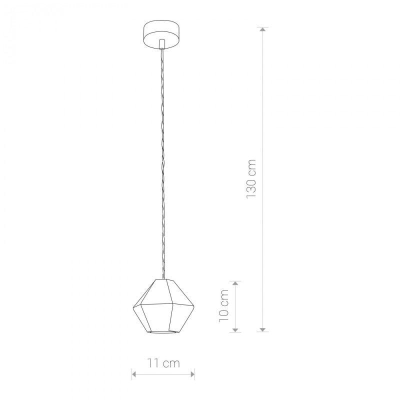 Suspension industrielle Design GEOMETRIC diamant GU10 - béton