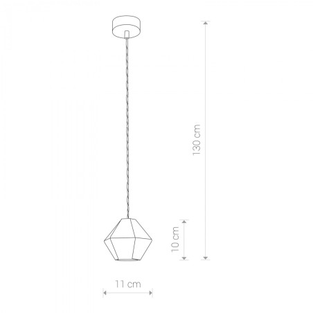 Suspension industrielle Design GEOMETRIC diamant GU10 - béton