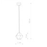 Suspension industrielle Design GEOMETRIC diamant GU10 - béton
