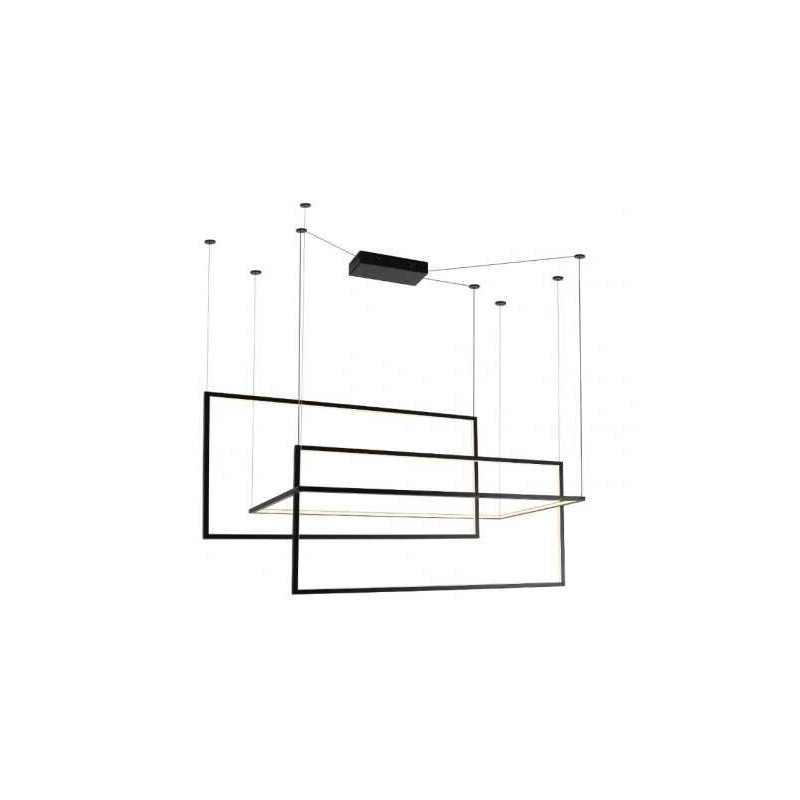 Luminaire Design suspendue GEOMETRIC LED 80W 3000K DIM - noir