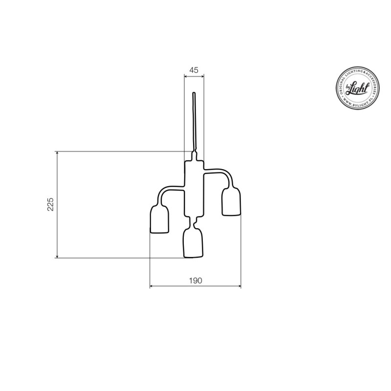 Lampe Suspendue industrielle FUNK Loft 3xE27 - cuivre