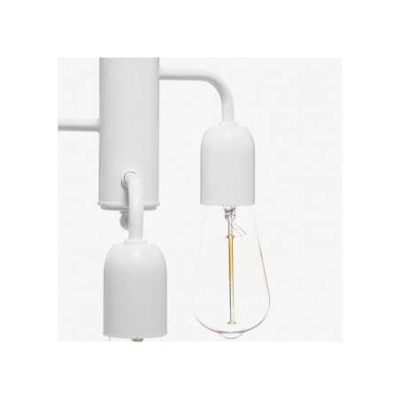 Lampe Suspendue industrielle FUNK Loft 3xE27 - blanc