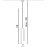 Lampe Design suspendue FORK W1 LED 2x1.5W 3000K - noir
