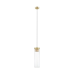 Lampe suspendue GEM G9 - brun antique / transparent Cristal
