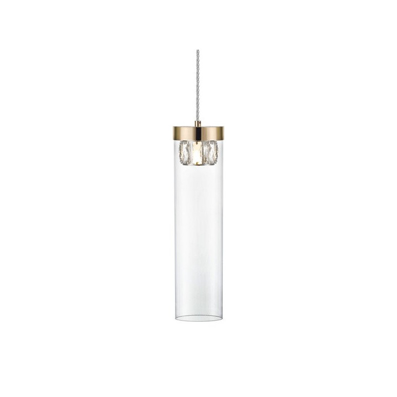 Lampe suspendue GEM G9 - or / transparent Cristal