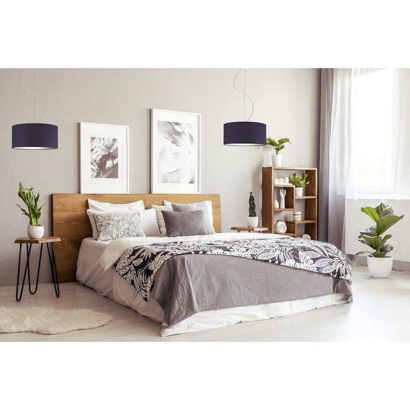 Lampe Suspendue avec abat-jour HAJFA Ø30 E27 - noir / gris