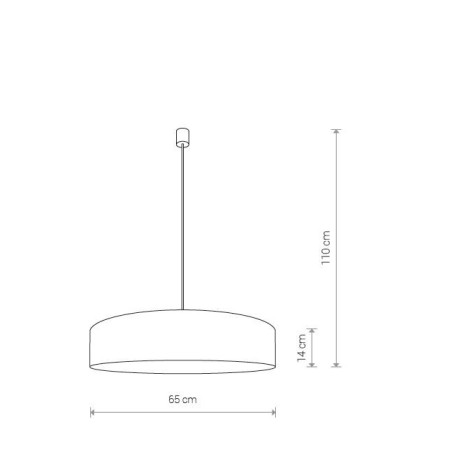 Lampe Suspendue avec abat-jour CROCO III 65cm 3xE27 - gris