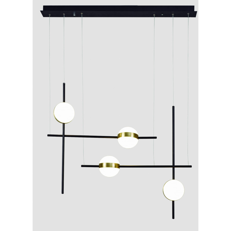 Luminaire Design suspendue CUBA LED 32W 3000K - noir / or