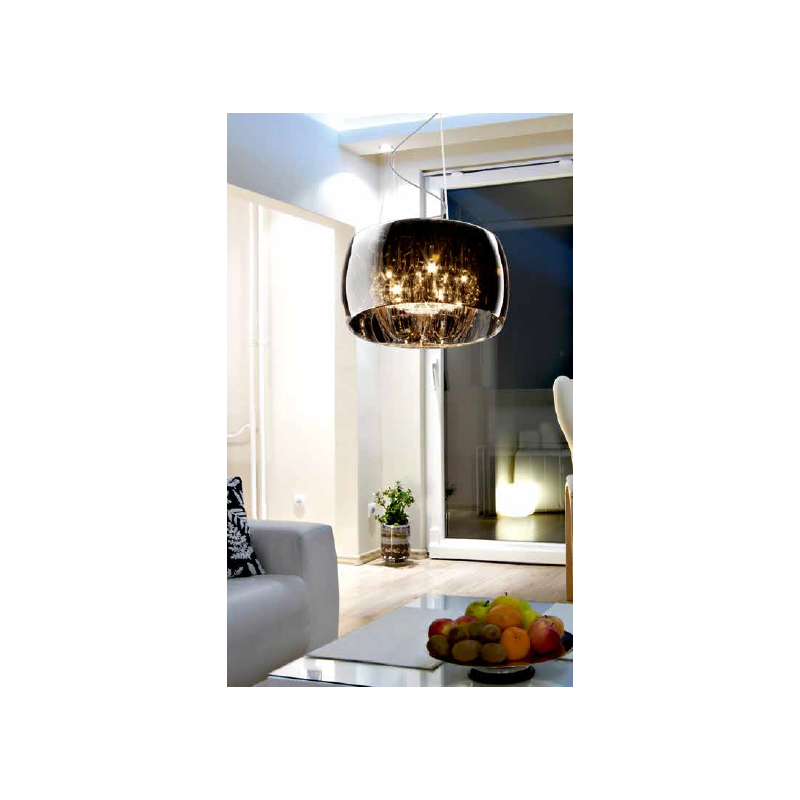 Lampe suspendue CRYSTAL 5xG9 transparent, argent Cristal