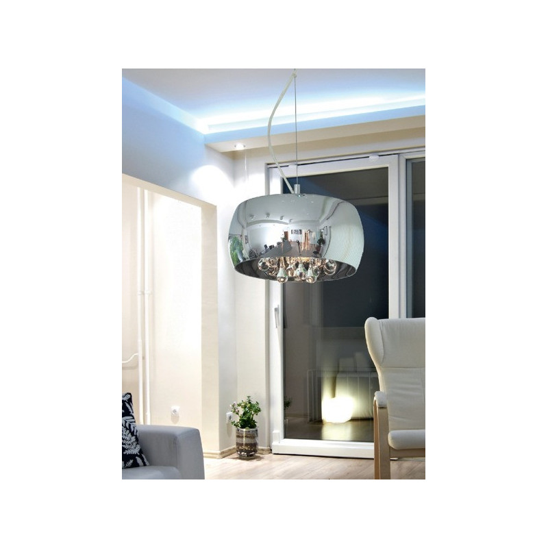 Lampe suspendue CRYSTAL 3xG9 transparent, argent Cristal