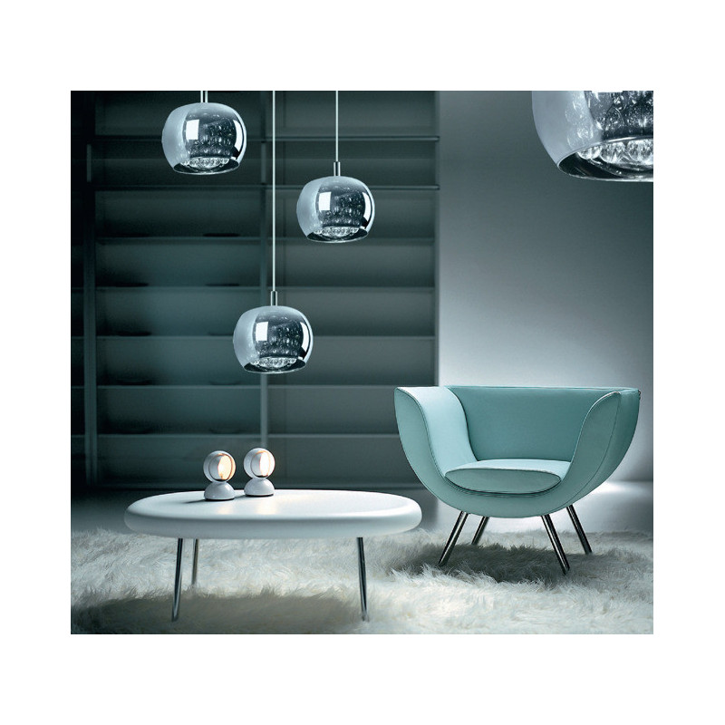 Lampe suspendue CRYSTAL 3xG9 transparent, argent Cristal