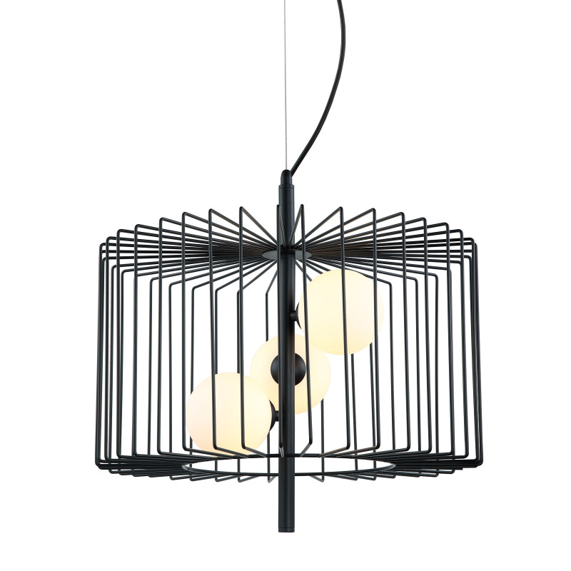 Suspension luminaire design DAREN 3xG9 25W - noir