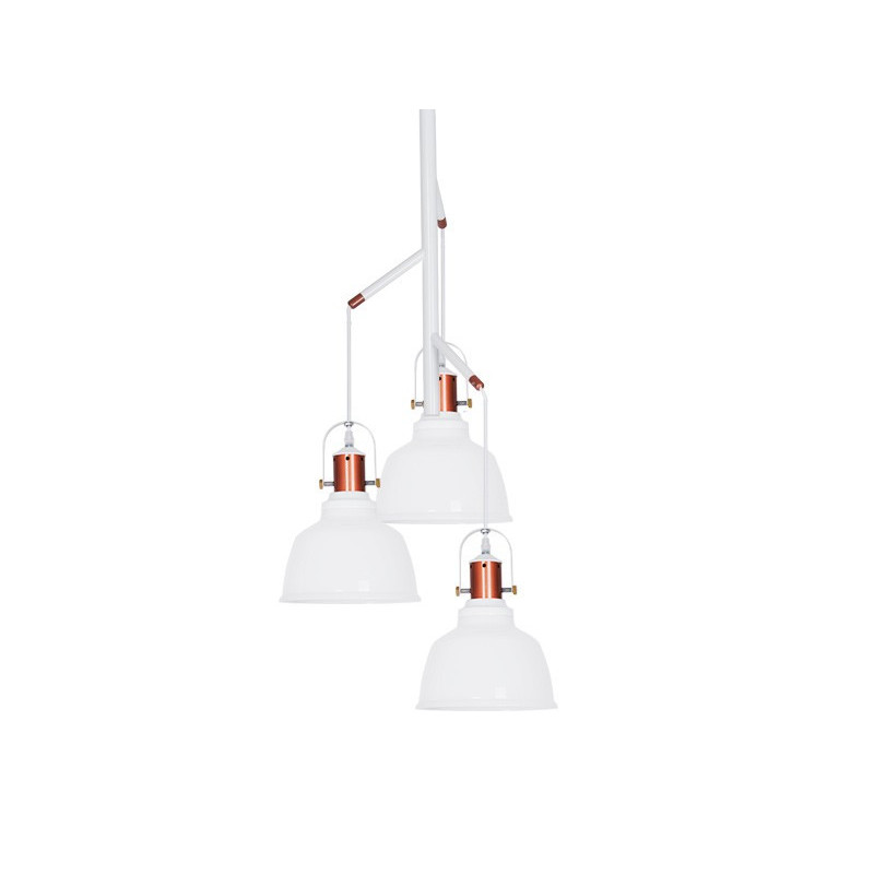 Suspension luminaire DARLING GLASS 3 E27 3x40W blanc