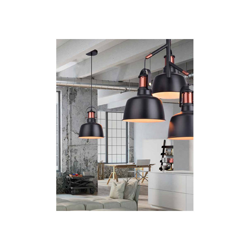 Suspension luminaire design DARLING 1 E27 40W noir