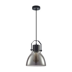 Lampe Suspendue design DARLENA E27 - noir / fumé
