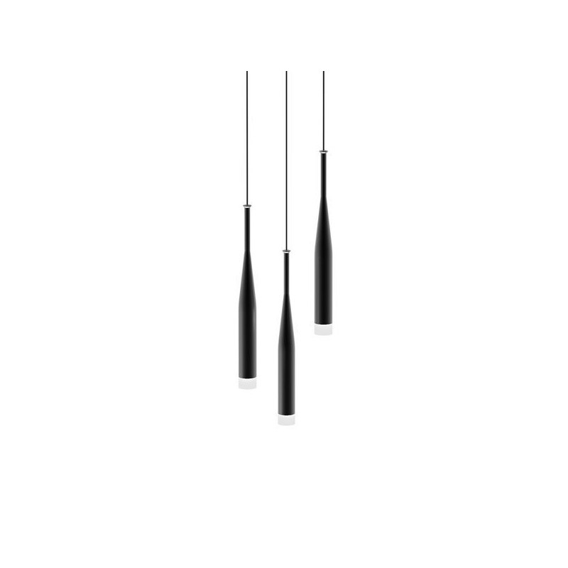 Suspension luminaire design CONTE 3xG9 - noir / noir