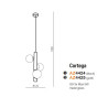 Suspension luminaire CORTEGA 3 3xG9 - noir