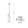 Lampe Suspendue design CORTEGA 3 3xG9 - or