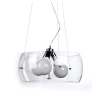Lampe Suspendue avec abat-jour COSMO E27 3x60W transparente