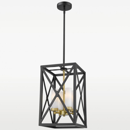 Lampe Suspendue design DUBLIN IV 4xE14 - noir / or