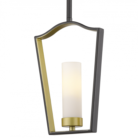 Lampe Suspendue design DUBLIN E14 - marron / or