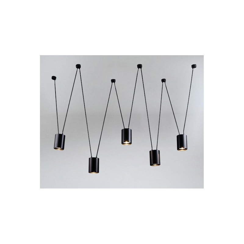 Lampe Suspendue design Dohar VIWIN 5xGU10 ES111 - noir