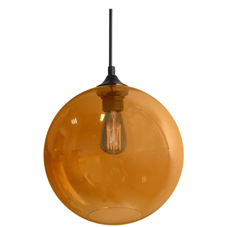 Suspension luminaire design LAMPE SUSPENDUE EDISON 25 60W E27 AMBRE + AMPOULE