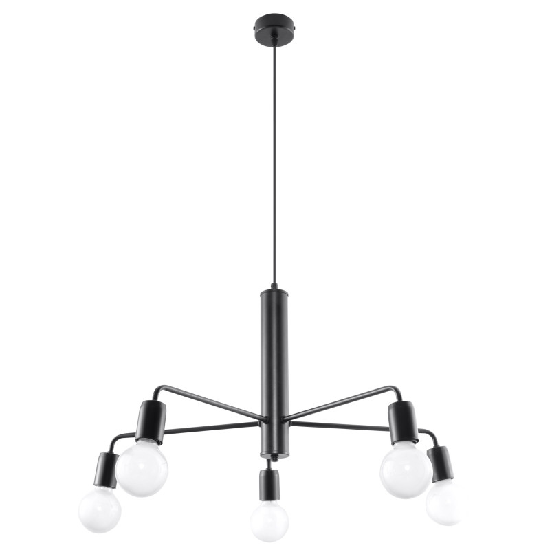 Suspension luminaire DUOMO 5 E27 - noir