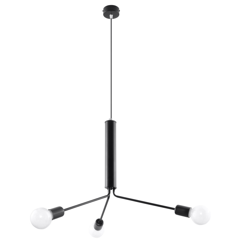 Suspension luminaire DUOMO 3D E27 - noir