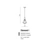 Lampe Suspendue industrielle DIAMOND E27 60W noir