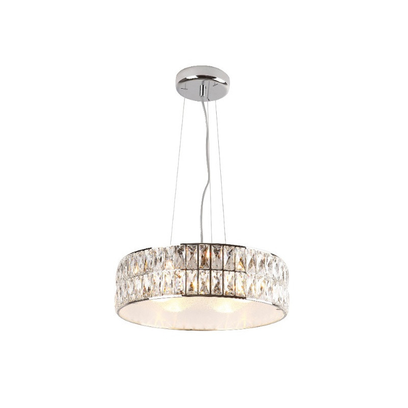 Lampe suspendue DIAMANTE 6xG9 - chrome / transparent Cristal