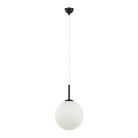 Suspension luminaire design DEORE L E27 - noir / blanc