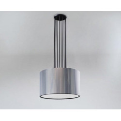 Lampe en suspension abat jour Design DOHAR IHI E27 - noir / chrome